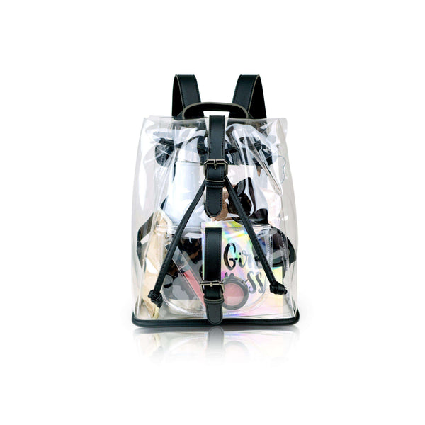 black clear mini backpack KAVIAR Lola Clear Mini Backpack Stadium Approved Bag