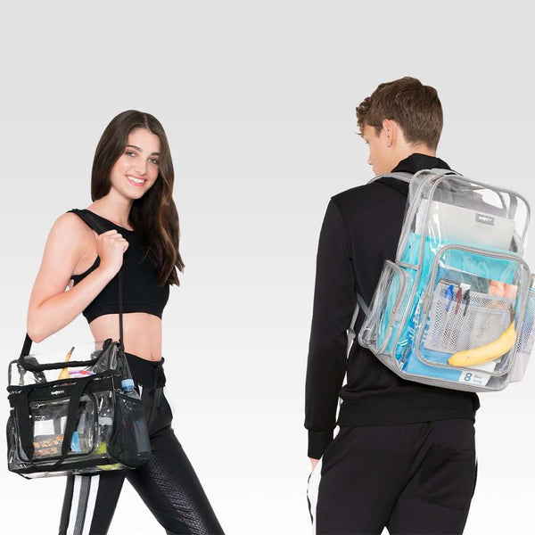 Heavy Duty Clear Duffel Gym Bag V2 - Bold Black