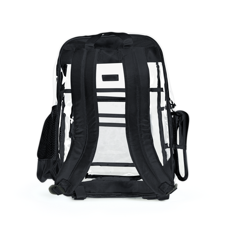 Heavy Duty Clear Backpack - Bold Black (Medium)