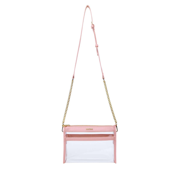 KAVIAR Clara Clear Stadium Crossbody Purse - Pretty Pink-THE SMARTY CO.