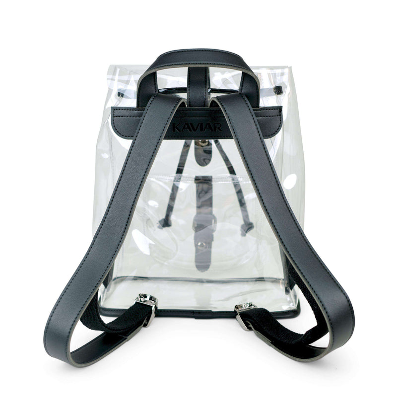 KAVIAR Lola Clear Mini Backpack Stadium Approved Bag - Black