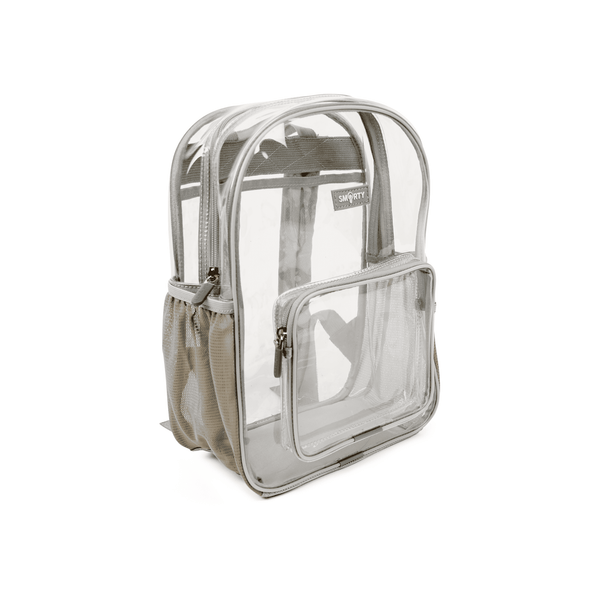 Kids Heavy Duty Clear Backpack - Silver Gray (Small)-THE SMARTY CO.
