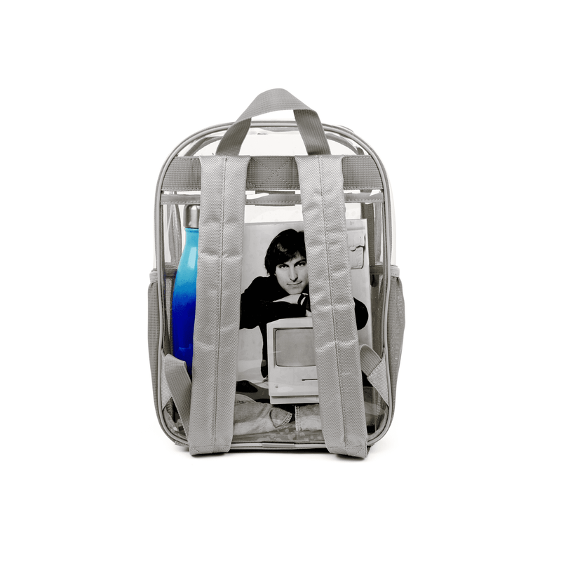 Kids Heavy Duty Clear Backpack - Silver Gray (Small)-THE SMARTY CO.