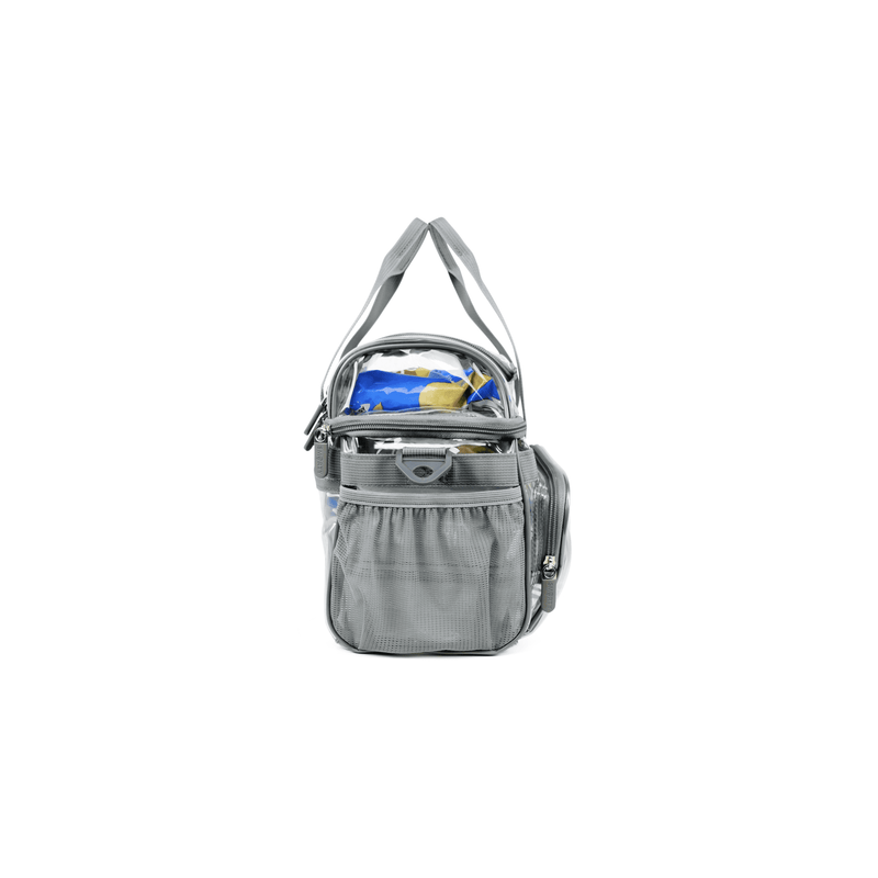 Small Heavy Duty Clear Lunch Tote Stadium Bag - Silver Gray-THE SMARTY CO.